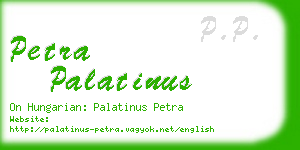 petra palatinus business card